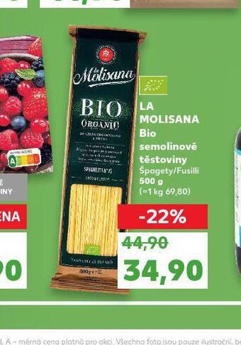 Kaufland La molisana bio semolinové těstoviny nabídka