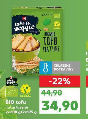 Kaufland Bio tofu nabídka