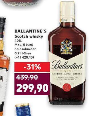 Kaufland Ballantine´s scotch whisky nabídka