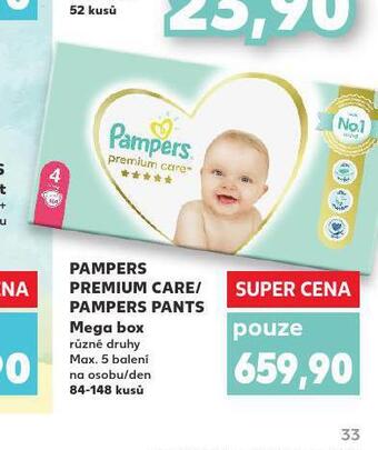 Kaufland Pampers dětské plenky nabídka