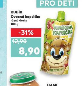 Kaufland Kubík ovocná kapsička nabídka