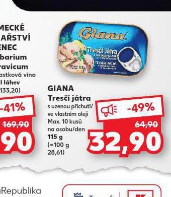 Kaufland Giana tresčí játra nabídka