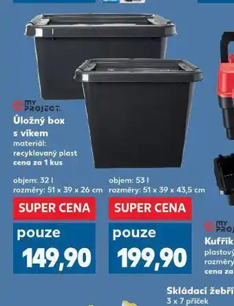 Kaufland Úložný box s víkem 53 l nabídka