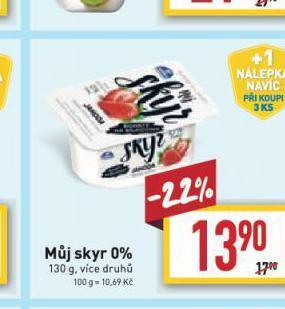 Billa Můj skyr 0% nabídka