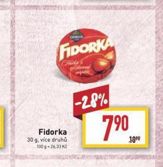 Billa Fidorka nabídka