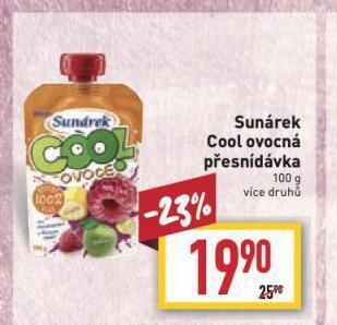 Billa Sunárek cool ovocná přesnídávka nabídka