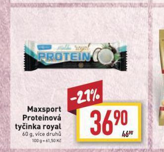 Billa Maxsport proteinová tyčinka royal nabídka