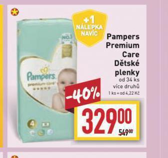 Billa Pampers dětské plenky nabídka