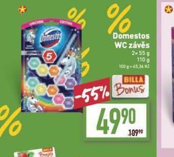 Billa Domestos wc závěs nabídka