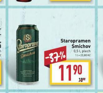 Billa Pivo staropramen smíchov nabídka