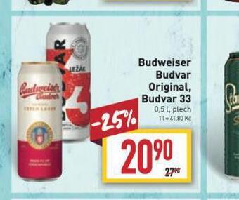 Billa Pivo budweiser budvar original nabídka