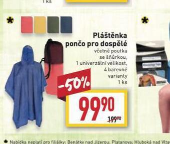 Pláštěnka pončo pro dospělé