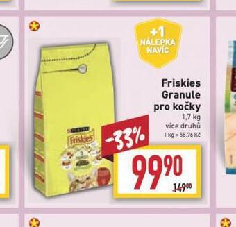 Billa Friskies granule pro kočky nabídka