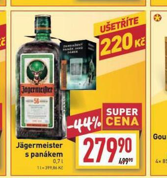 Billa Jägermeister + panák nabídka