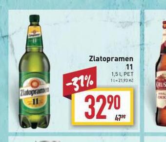 Billa Pivo zlatopramen 11 nabídka
