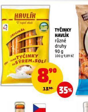 Penny Market Tyčinky havlík nabídka
