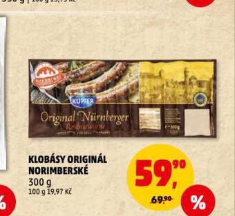 Penny Market Klobásy originál norimberské nabídka