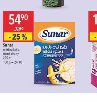Globus Sunar mléčná kaše nabídka