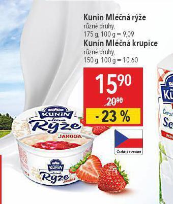 Globus Kunín mléčná krupice nabídka