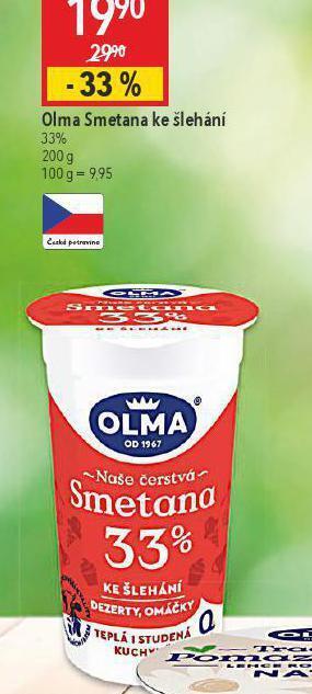 Globus Olma smetana ke šlehání 33% nabídka