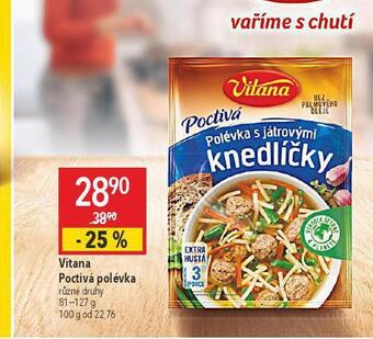 Globus Vitana poctivá polévka nabídka