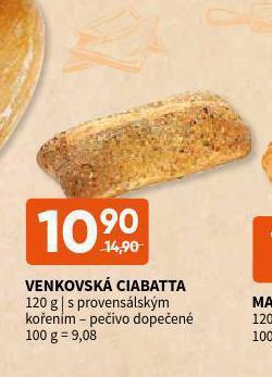 Terno Venkovská ciabatta nabídka