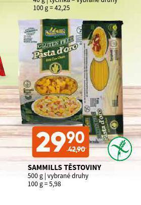 Terno Sammills těstoviny nabídka