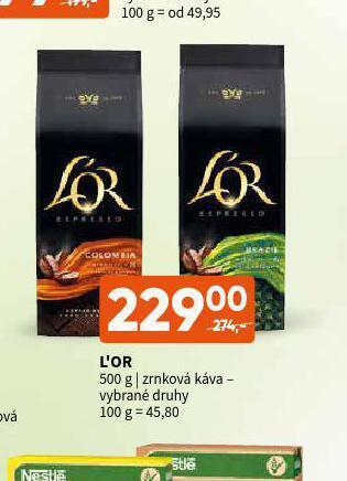 Terno L´or zrnková káva nabídka