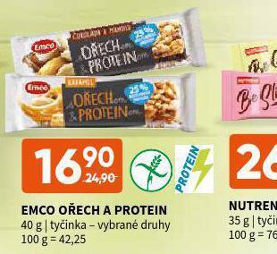 Terno Emco ořech a protein nabídka