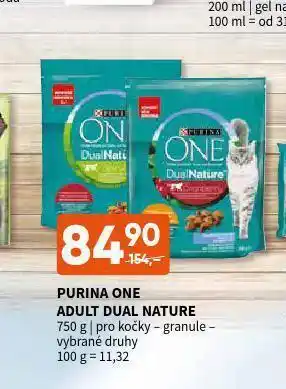 Terno Purina one adult dual nature granule pro kočky nabídka