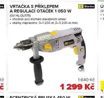 Vrtačka s příklepem a regulací otáček