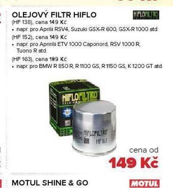 Auto Kelly Olejový filtr hiflo nabídka