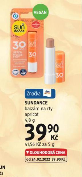 dm drogerie Sundance balzám na rty nabídka