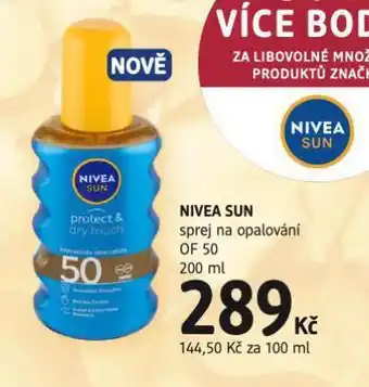 dm drogerie Nivea sun sprej na opalování of 50 nabídka