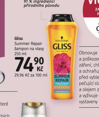 dm drogerie Gliss šampon nabídka