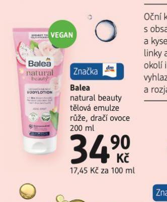 dm drogerie Balea tělová emulze nabídka