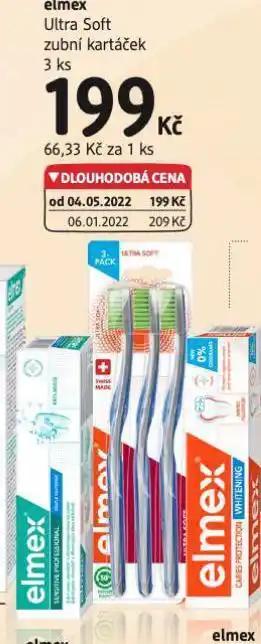 dm drogerie Elmex ultra soft zubní kartáček nabídka