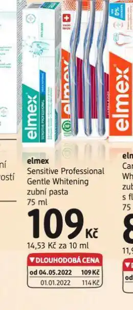dm drogerie Elmex sensitive zubní pasta nabídka