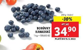 Lidl Borůvky kanadské nabídka