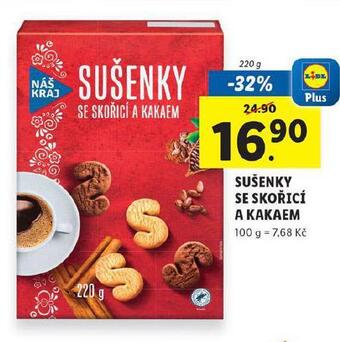 Lidl Sušenky se skořicí a kakaem nabídka