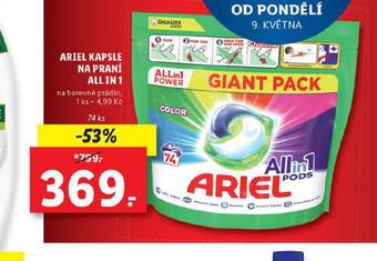 Lidl Ariel kapsle na praní nabídka