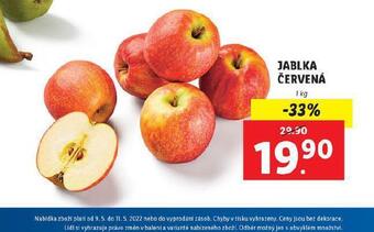 Lidl Jablka červená nabídka