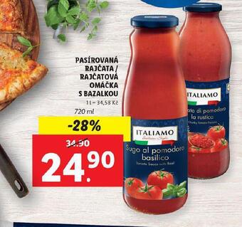 Lidl Rajčatová omáčka s bazalkou nabídka