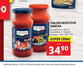 Lidl Italská rajčatová omáčka nabídka