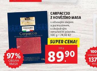 Lidl Carpaccio z hovězího masa nabídka