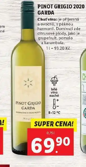Lidl Pinot grigio 2020 garda nabídka