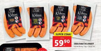 Lidl Grilovací klobásy nabídka