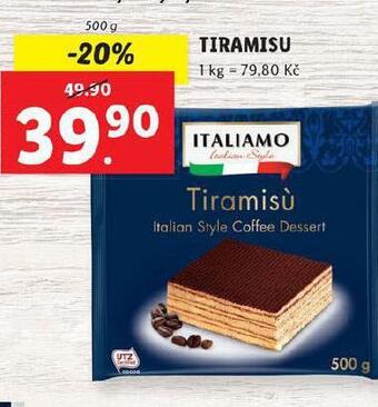 Lidl Tiramisu nabídka