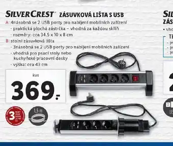 Zásuvková lišta s usb