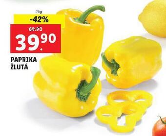 Lidl Paprika žlutá nabídka